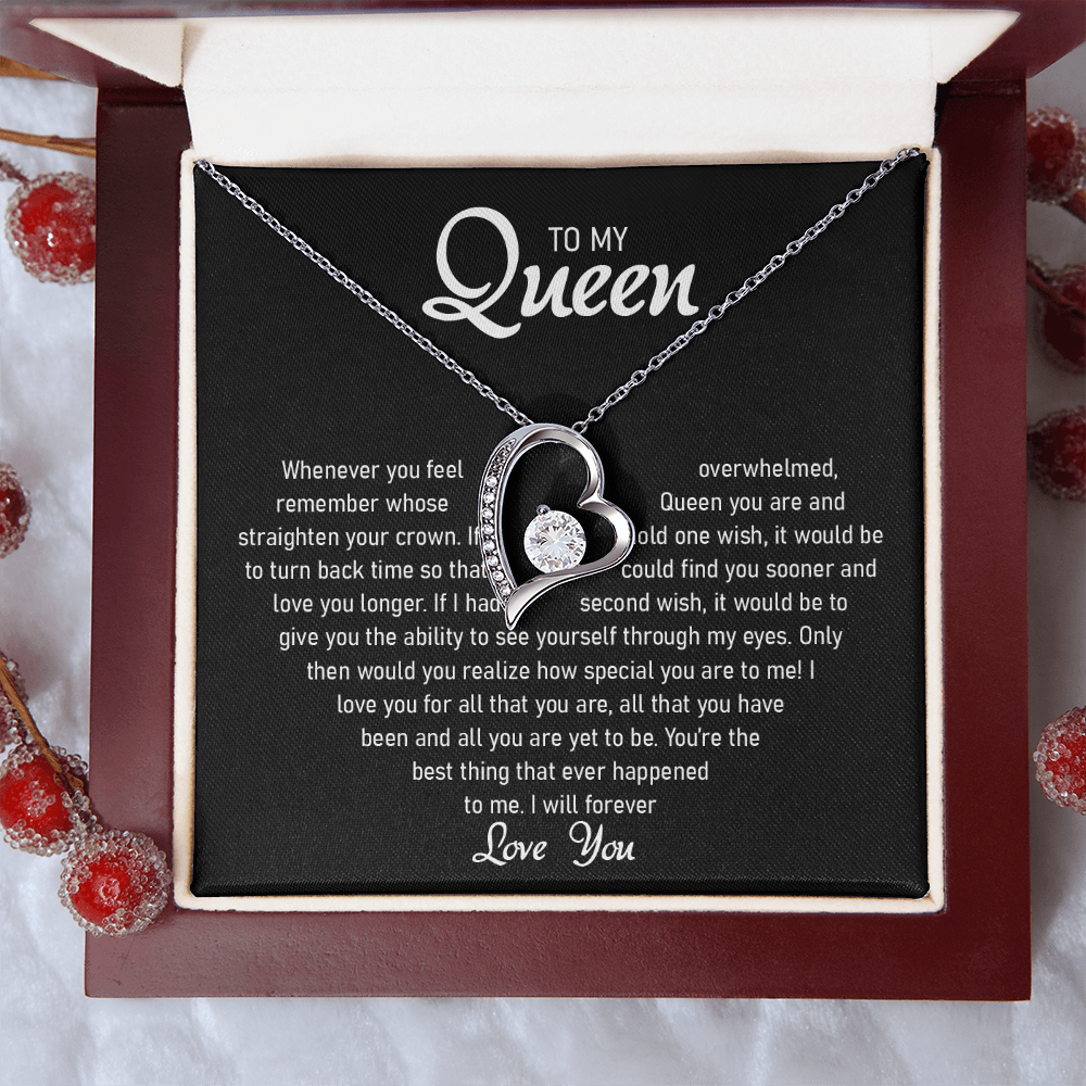 To my Queen – Love Heart Necklace