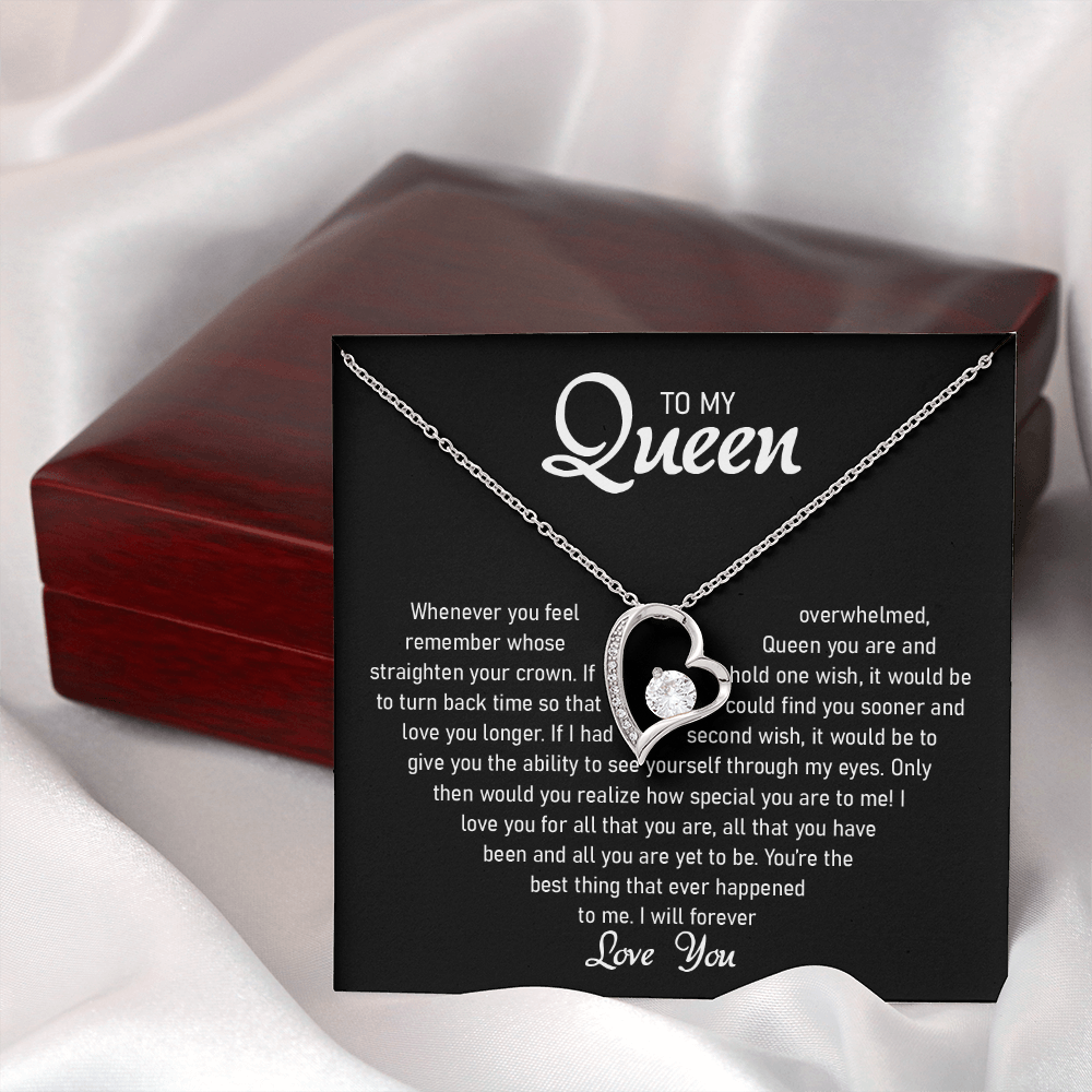 To my Queen – Love Heart Necklace