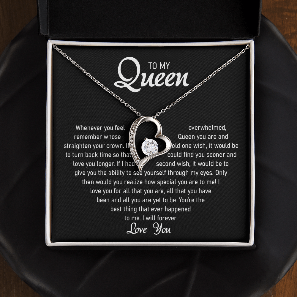 To my Queen – Love Heart Necklace