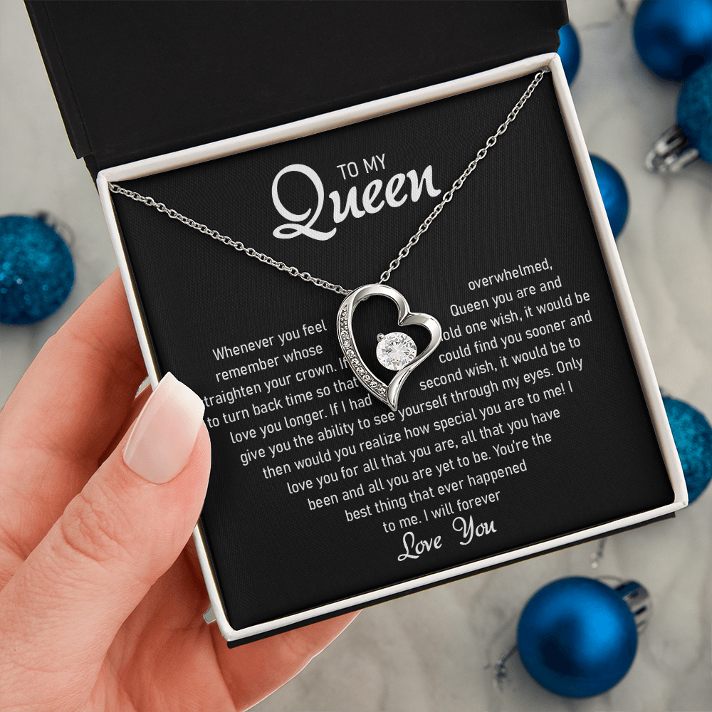 To my Queen – Love Heart Necklace