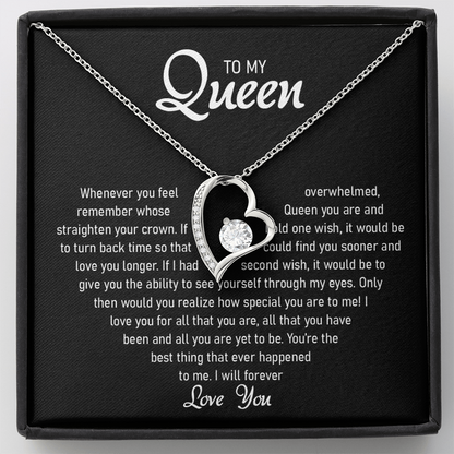 To my Queen – Love Heart Necklace